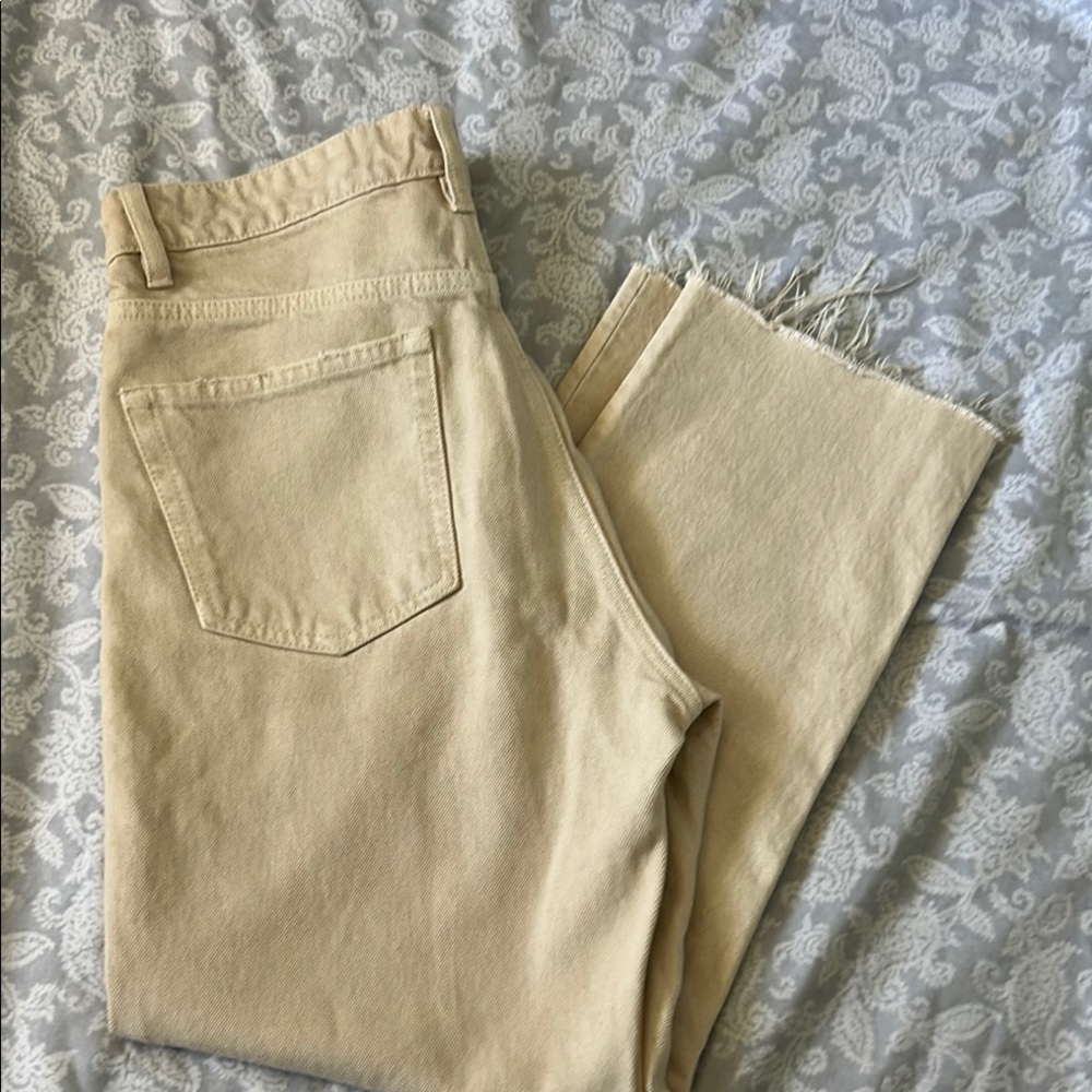 Zara woman Beige Straight Jeans - Picture 5 of 12